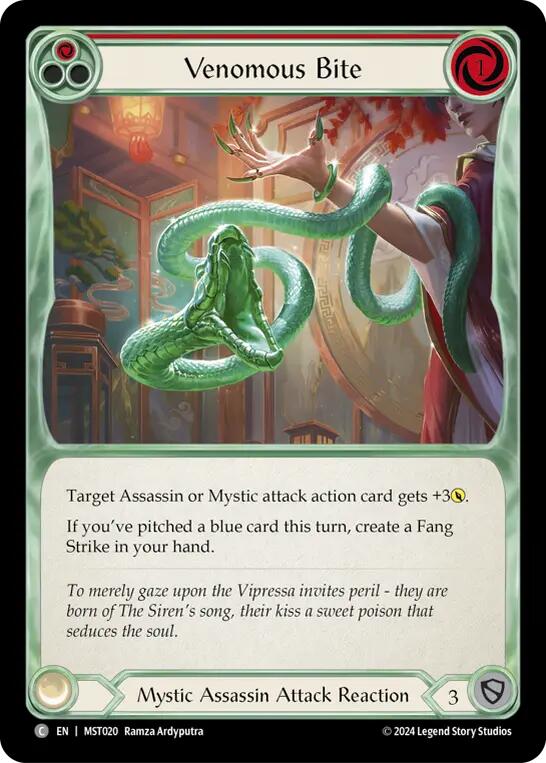 Venomous Bite (Red) [MST020] (Part the Mistveil)  Rainbow Foil Online Hot Sale