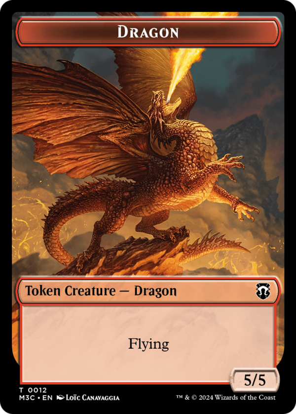 Dragon    Treasure Double-Sided Token [Modern Horizons 3 Commander Tokens] Online Hot Sale