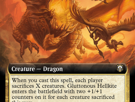 Gluttonous Hellkite (Extended Art) (Ripple Foil) [Modern Horizons 3 Commander] Hot on Sale