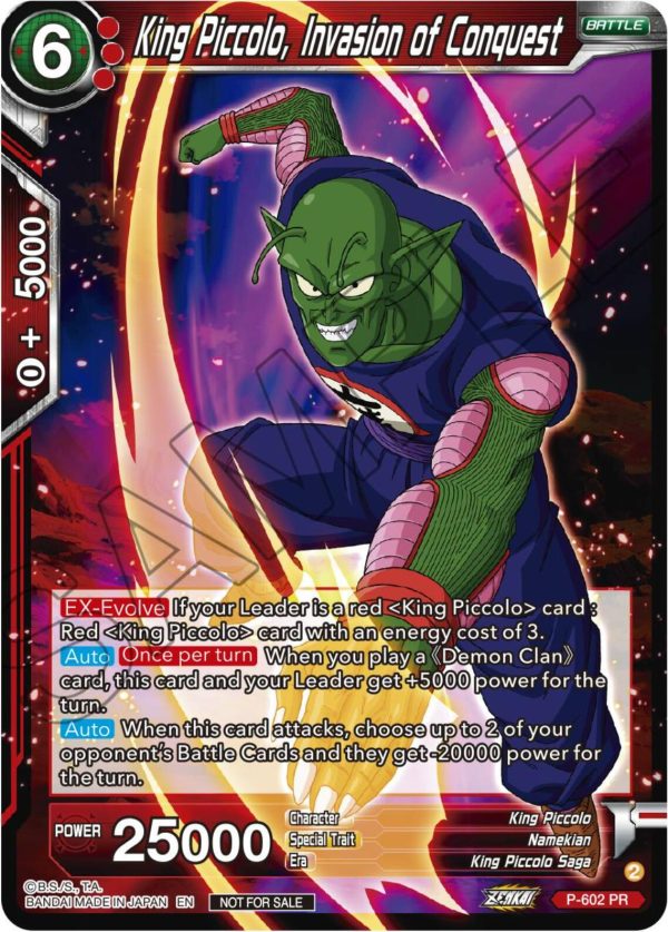 King Piccolo, Invasion of Conquest (Tournament Pack Vol. 8) (P-602) [Promotion Cards] Online now