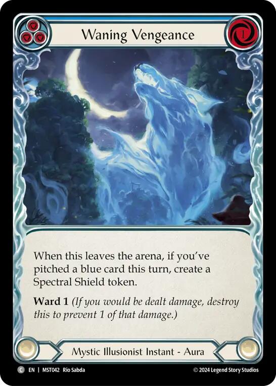 Waning Vengeance (Blue) [MST042] (Part the Mistveil) Online Sale