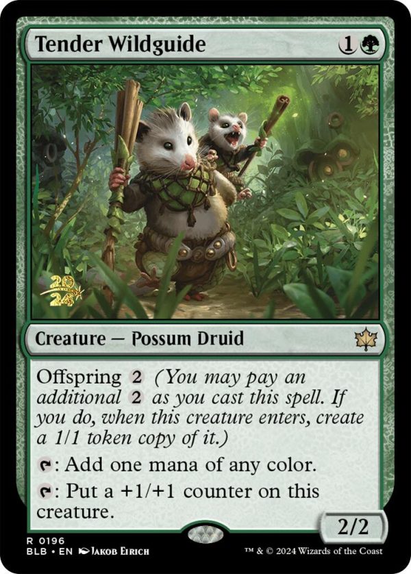 Tender Wildguide [Bloomburrow Prerelease Promos] Online