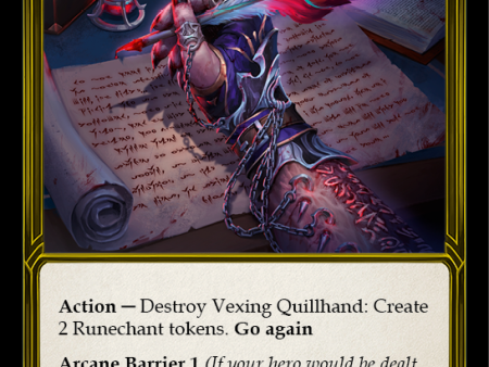 Vexing Quillhand (Golden) [FAB080] (Promo)  Cold Foil Cheap