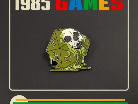 1985 Games Melt Skull D20 pin Online Hot Sale